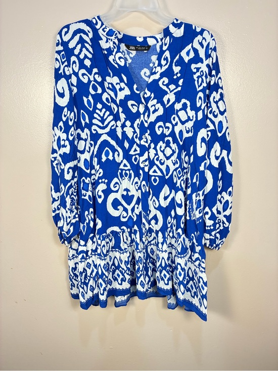 Zara Dresses & Skirts - Zara Button Front Tiered Printed Tunic Dress